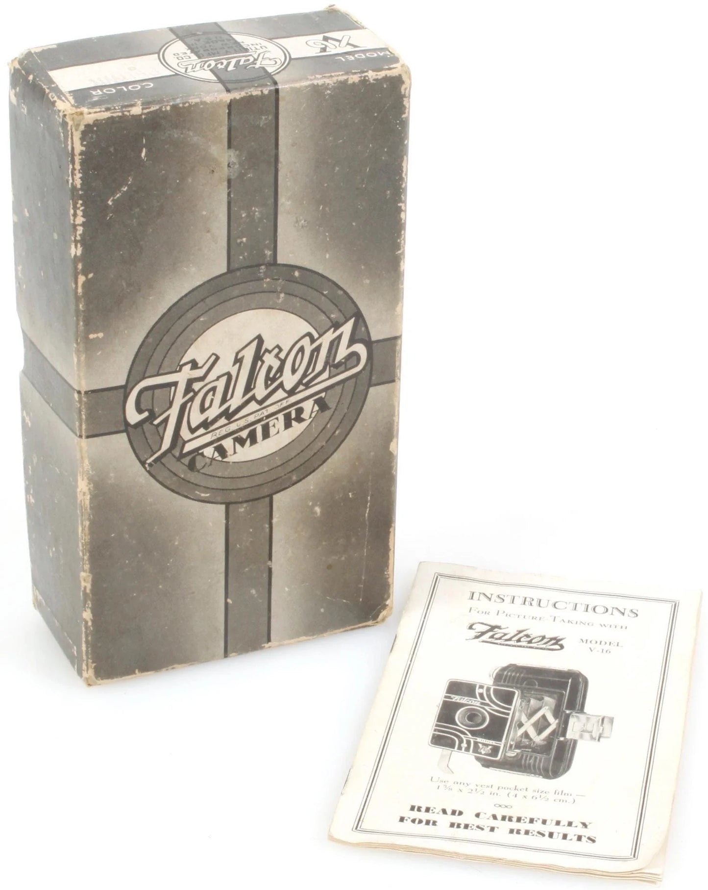 Art Deco Camera Box & Manual Falcon