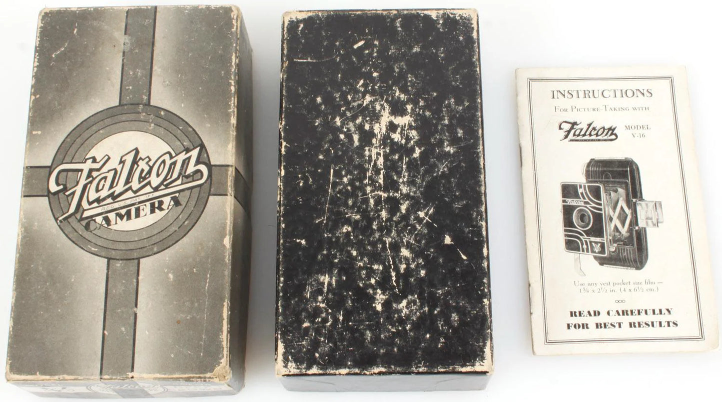 Art Deco Camera Box & Manual Falcon