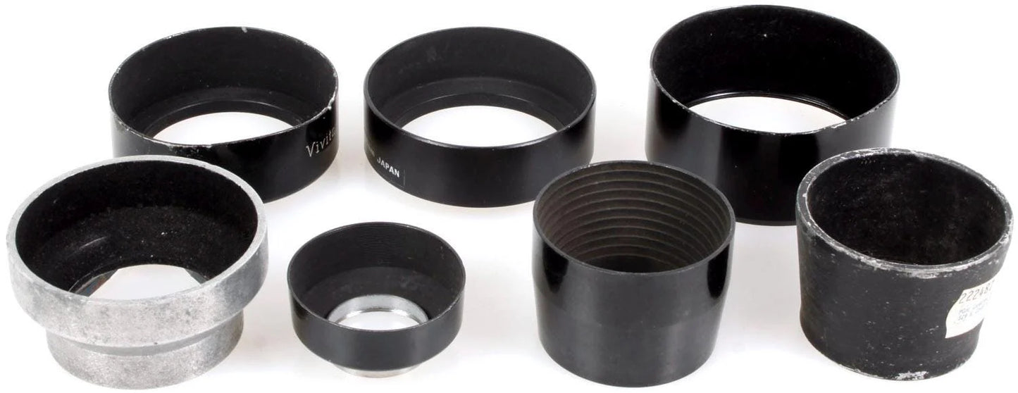 Lens Hoods Metal Assorted Lot