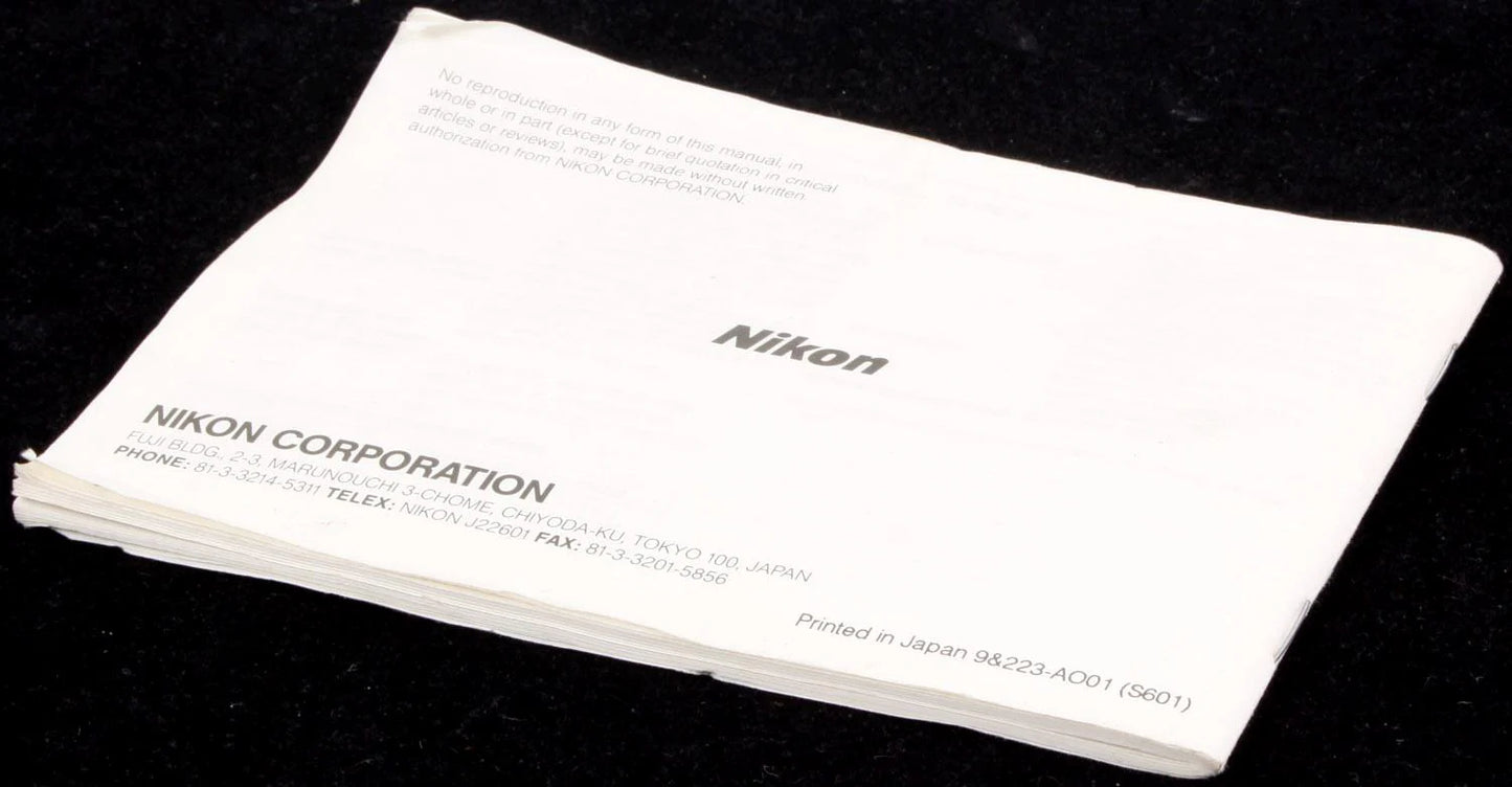 Nikon Speedlight SB-22 Manual