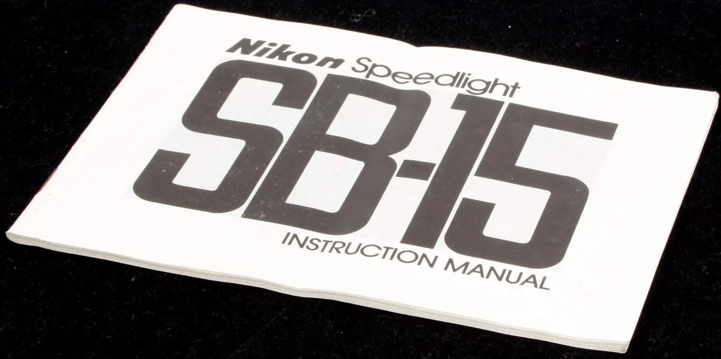 Nikon Speedlight SB-15 Manual