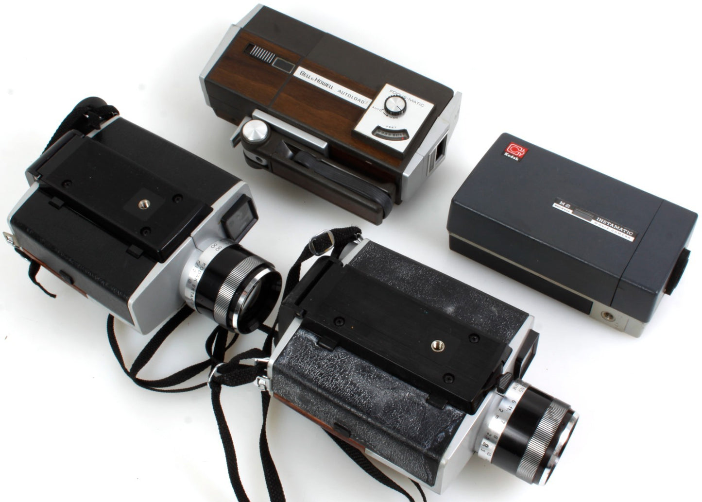Super 8 Movie Camera Lot of 4 for Props or Display AS IS