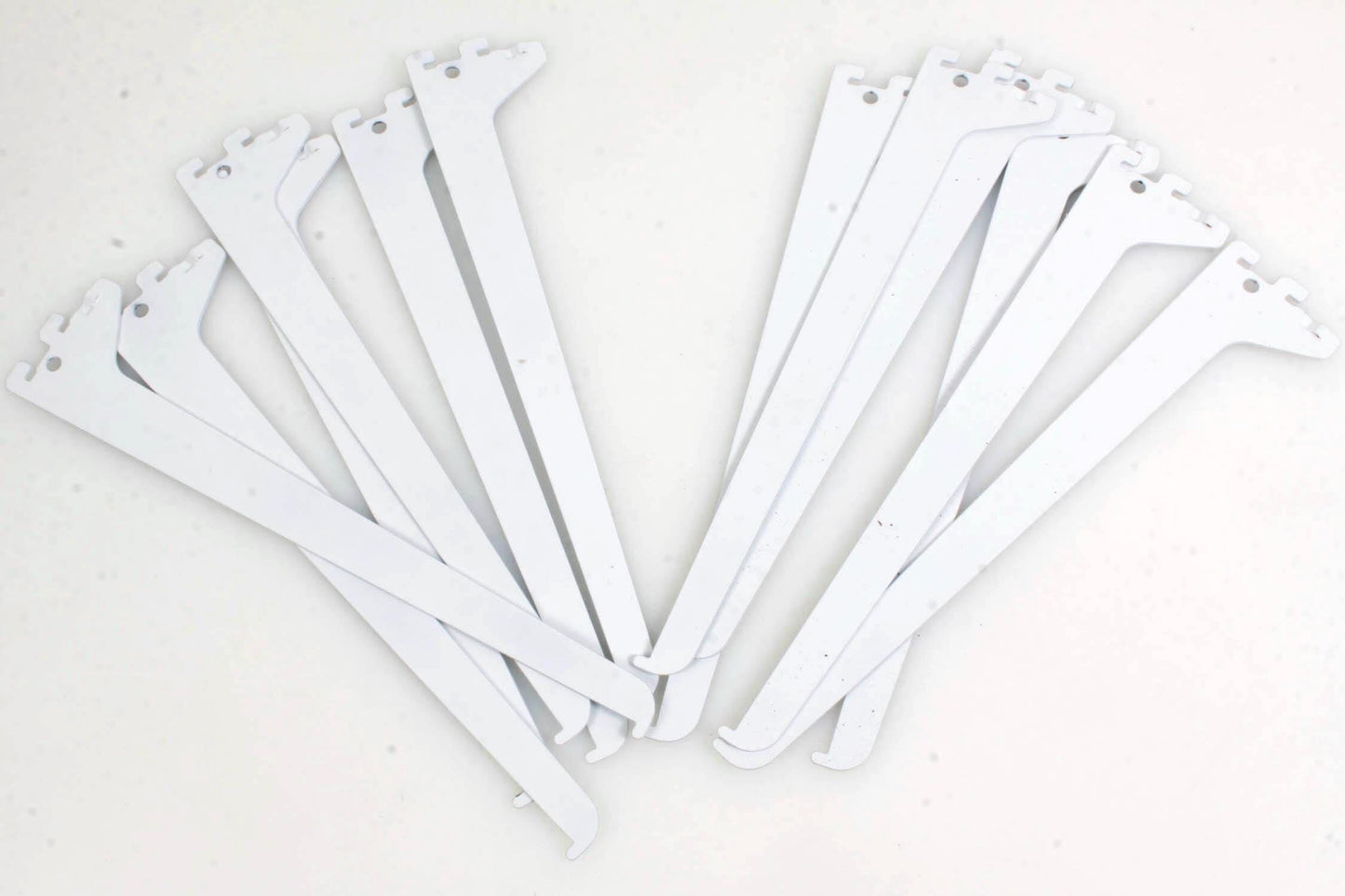 Blulu 12 piece Single Track System Metal Shelf Brackets