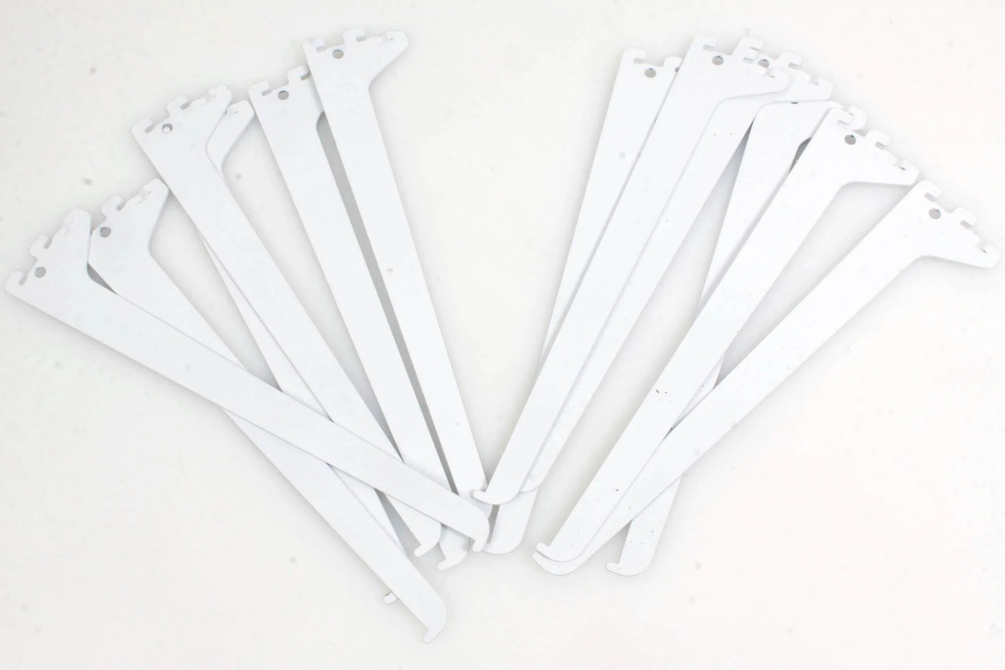 Blulu 12 piece Single Track System Metal Shelf Brackets