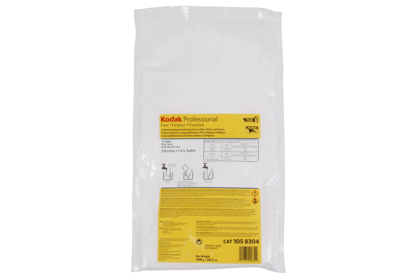 Kodak Black & White Film/Paper Fixer - Makes 1 Gallon
