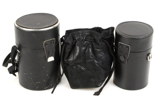 Camera Lens Cases - 2 Hard, 1 Pouch