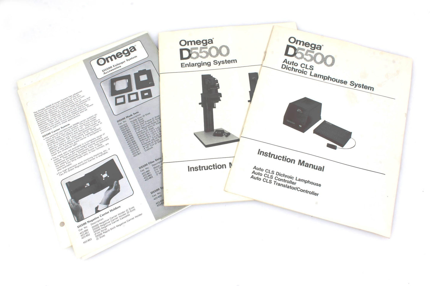 Omega D5500 Enlarging System Instruction Manuals