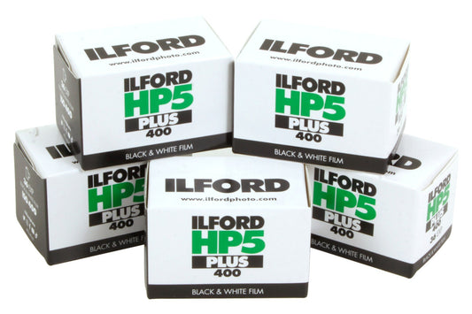 50 Rolls Ilford HP5 Plus 400 24 Exposure Pro Black & White 35mm Film Fresh Dated