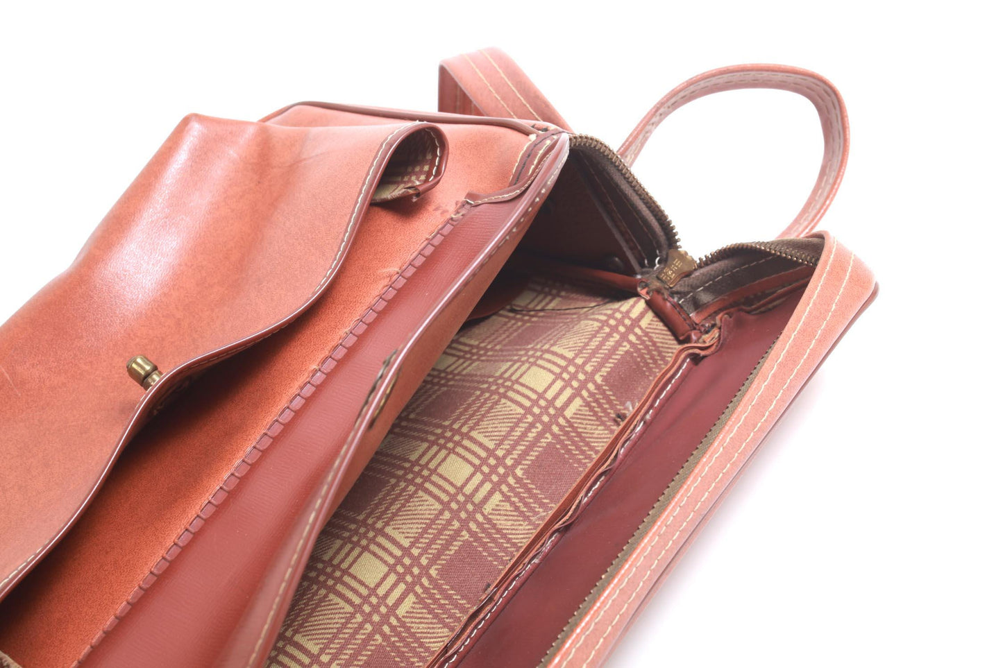 Vintage Purse Style Camera Bag 1940s Brown Vinyl
