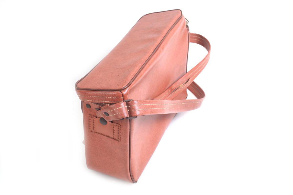 Vintage Purse Style Camera Bag 1940s Brown Vinyl
