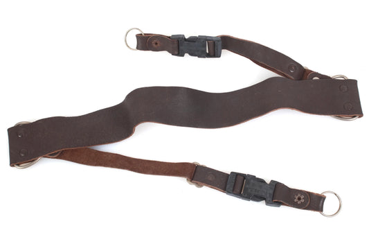 Vintage Wide Brown Leather Strap w/ Quick Release 1970s