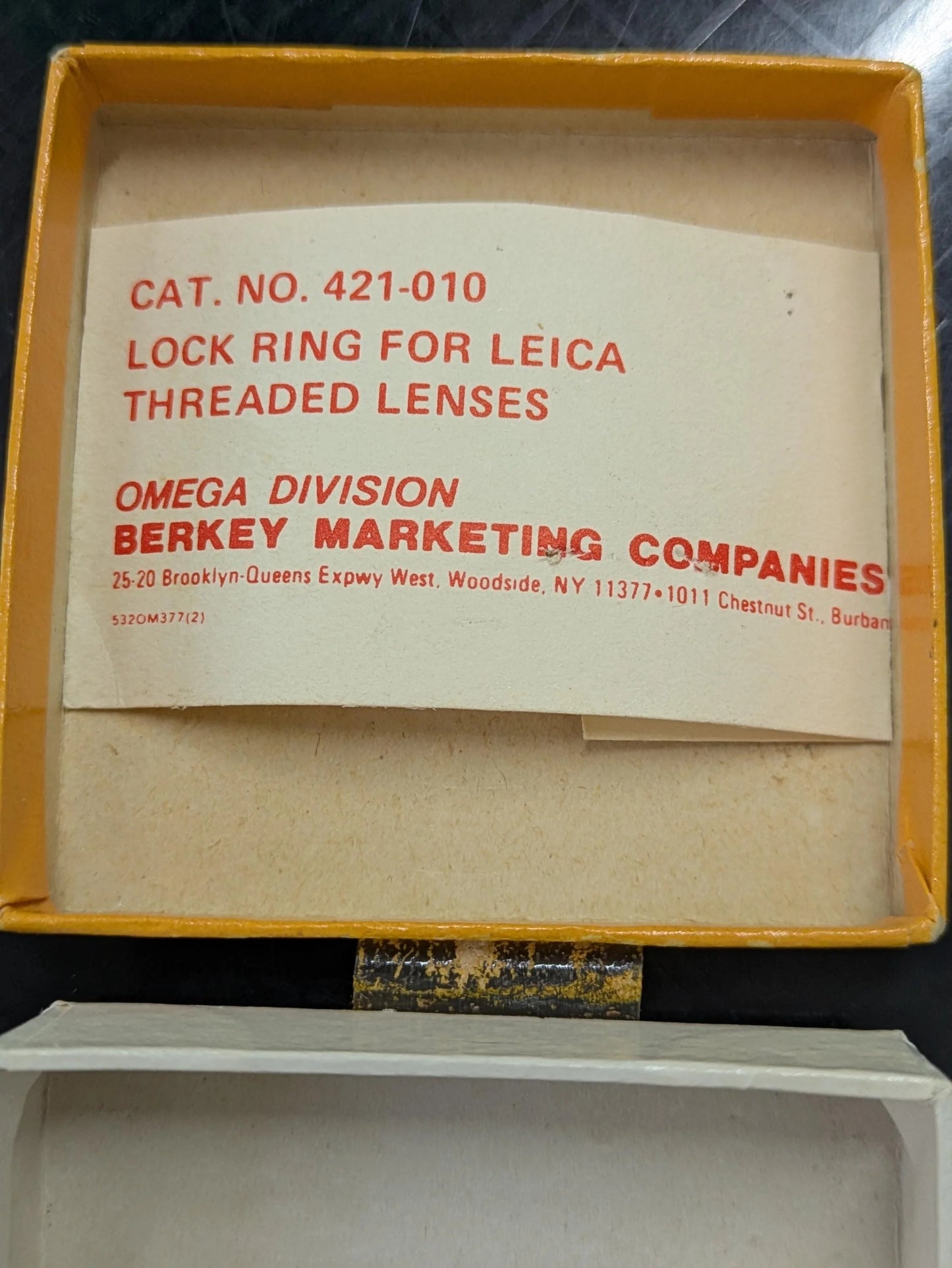 Leica Screw Mount Lens Flange 38mm, in Box