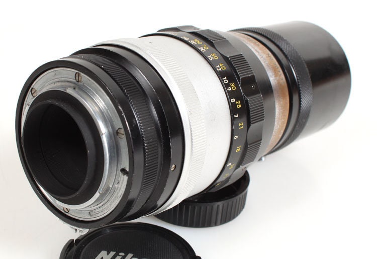 Nikon 200mm F4 Lens w/ Front & Rear Caps, Good for Micro 4/3