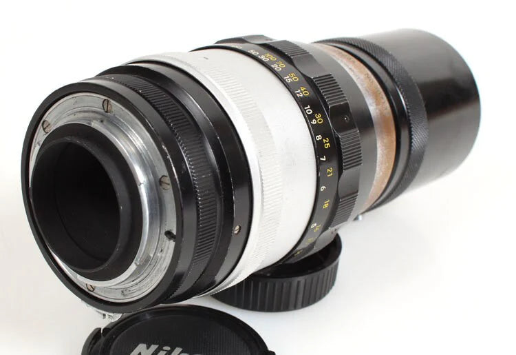 Nikon 200mm F4 Lens w/ Front & Rear Caps, Good for Micro 4/3