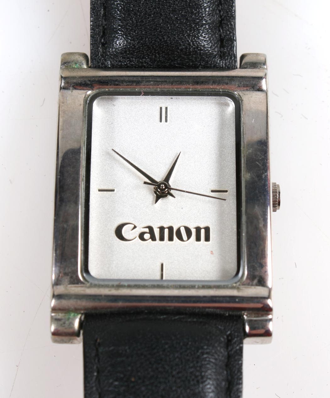Canon Camera Silver Watch w/ Black Bands and Water Resistant