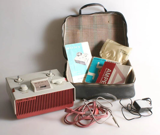 Vintage Sony Tape-recorder Model 111 Reel Tape Recorder in Case W/ MANUALS AND CORD