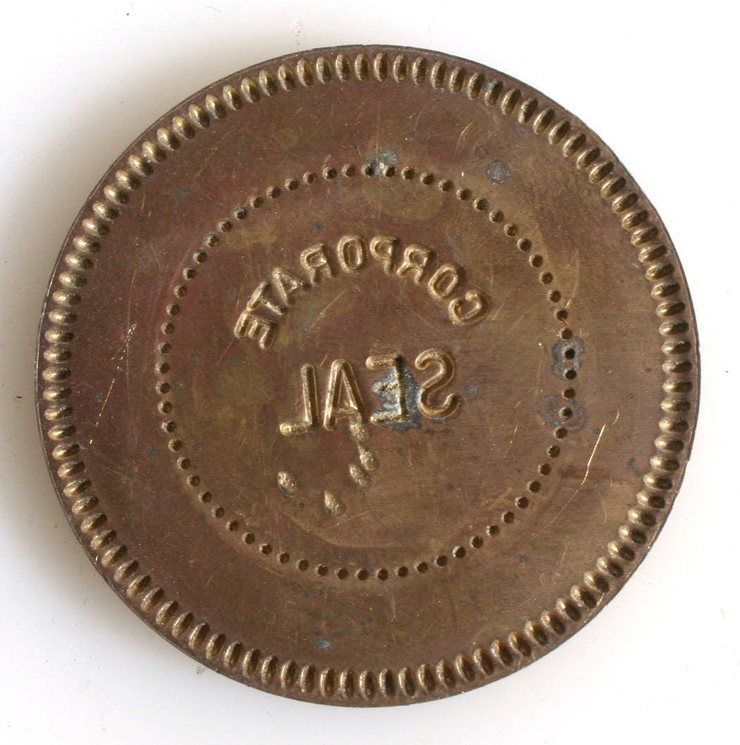 Corporate Seal//Heavy Brass Circle