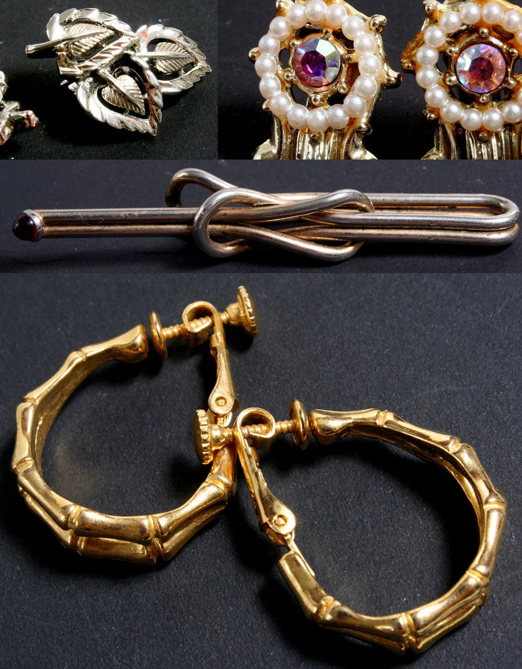 Clip On Earrings & Money Clip//Jewelry//Dress Up Accessories