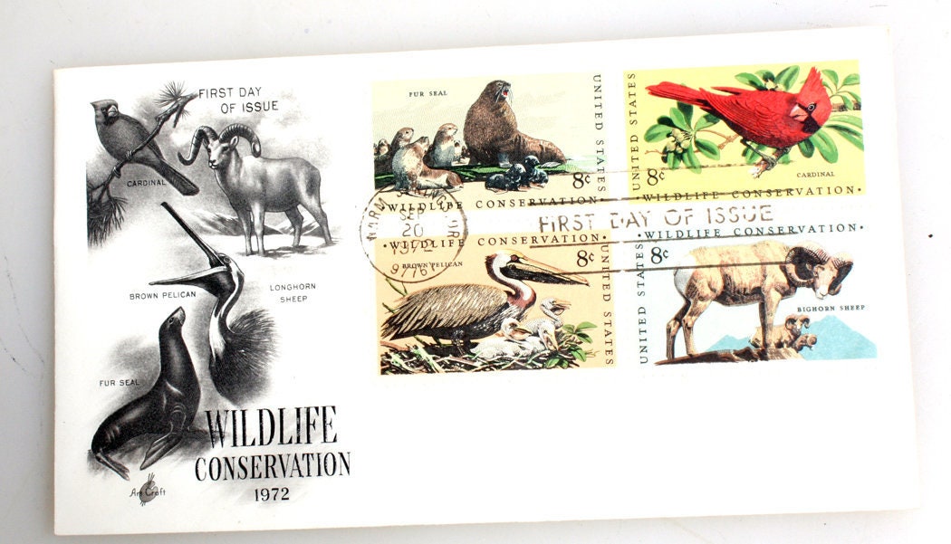 Wildlife Conservation 1972 Stamps//Collectible Stamps//8 Cent Stamps