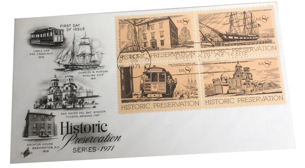 Historic Preservation Stamps//Collectible Stamps//8 Cent Stamps