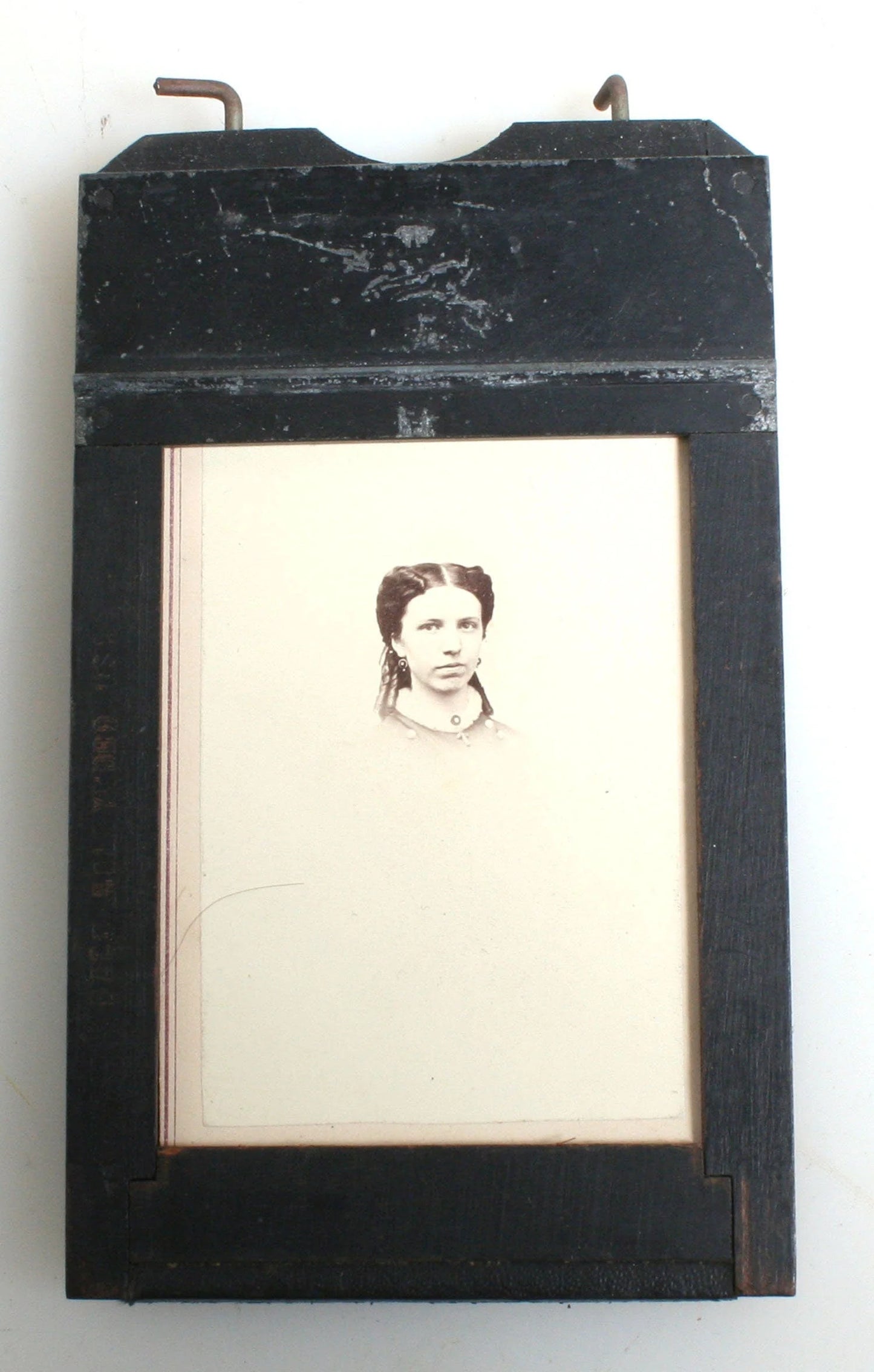 Vintage Film Holder with Vintage CDVs//Picture Frame//Reuse Frame//Beautiful Woman