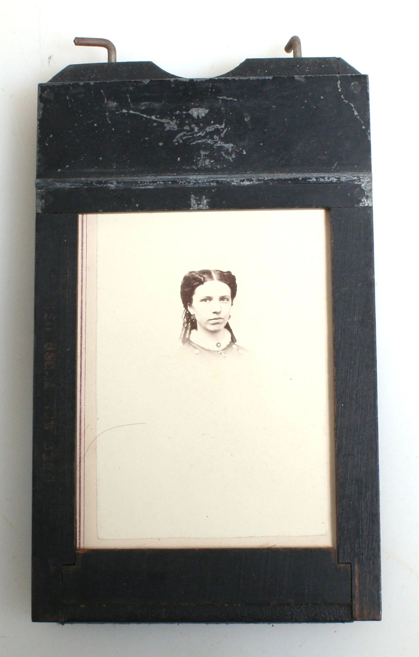 Vintage Film Holder with Vintage CDVs//Picture Frame//Reuse Frame//Beautiful Woman