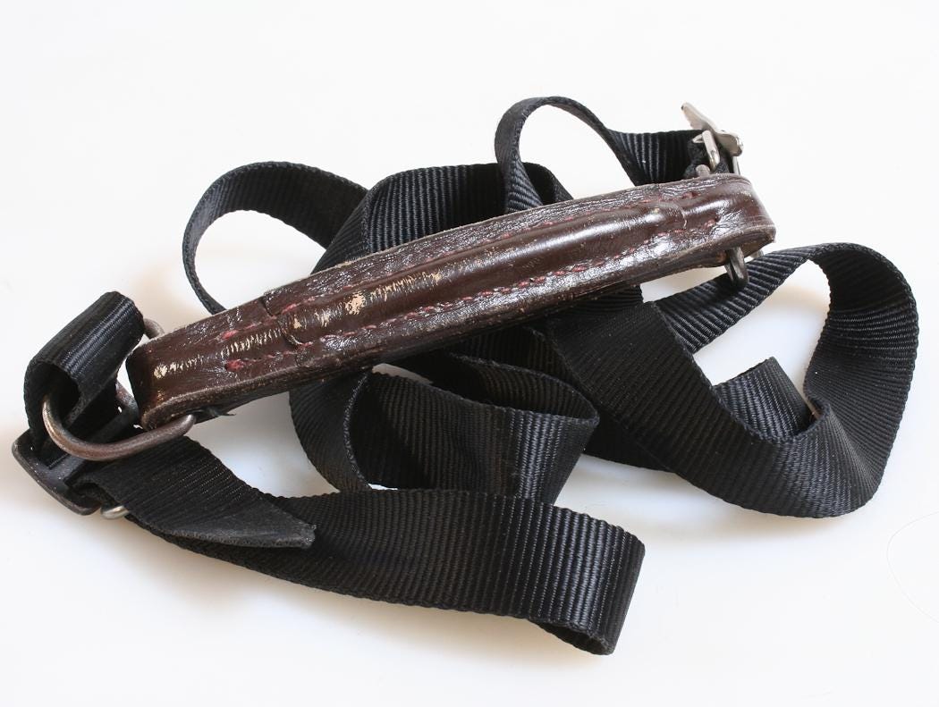 Camera Bag Equipment Strap, Heavy Duty, Leather Handle, Vintage
