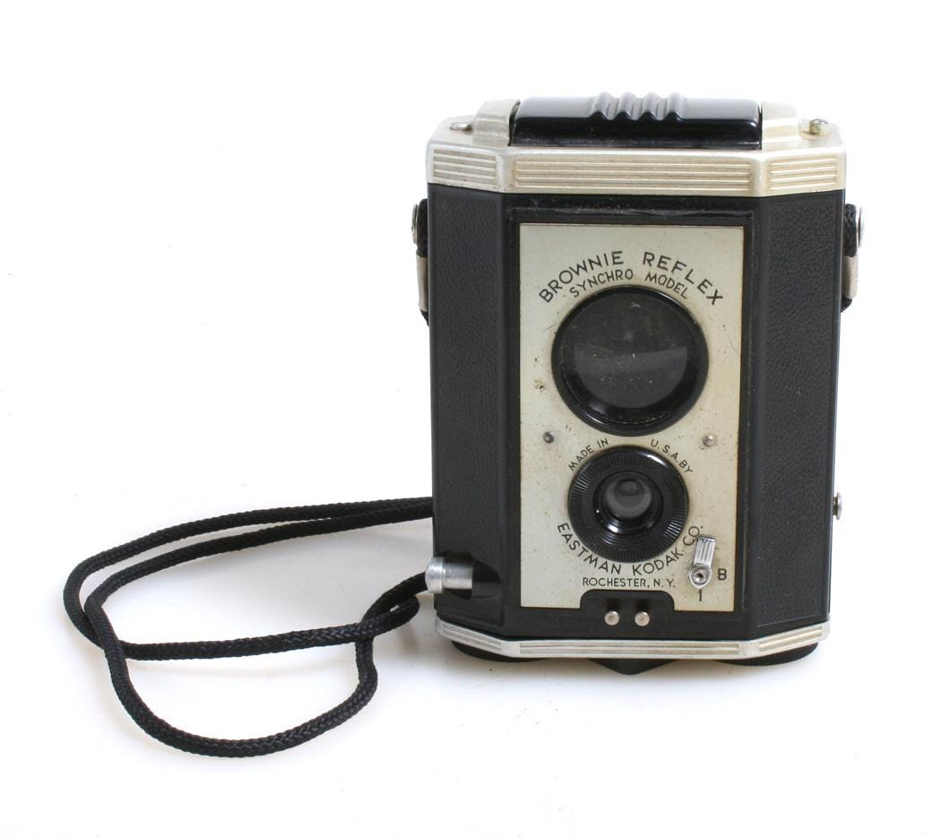 Kodak Art-Deco TLR Camera with Original Strap