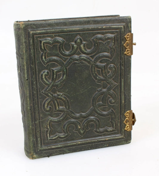 Steampunk Decor//Antique CDV/Tintype Photo Album//Celtic Design