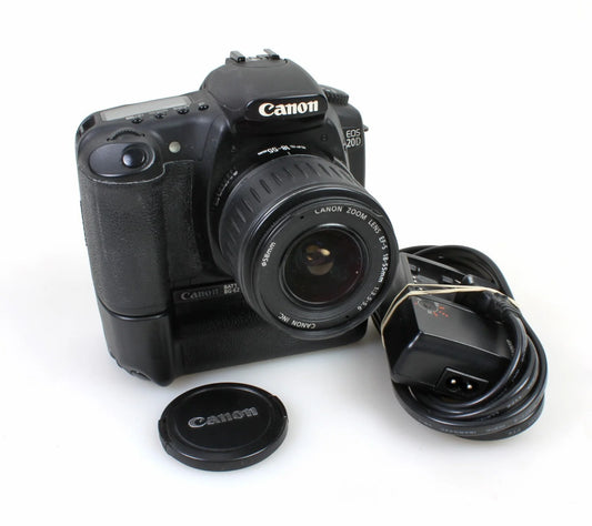 Canon 20D w/ BG-E2 Canon Battery Grip & 18-55mm Lens Digital Camera