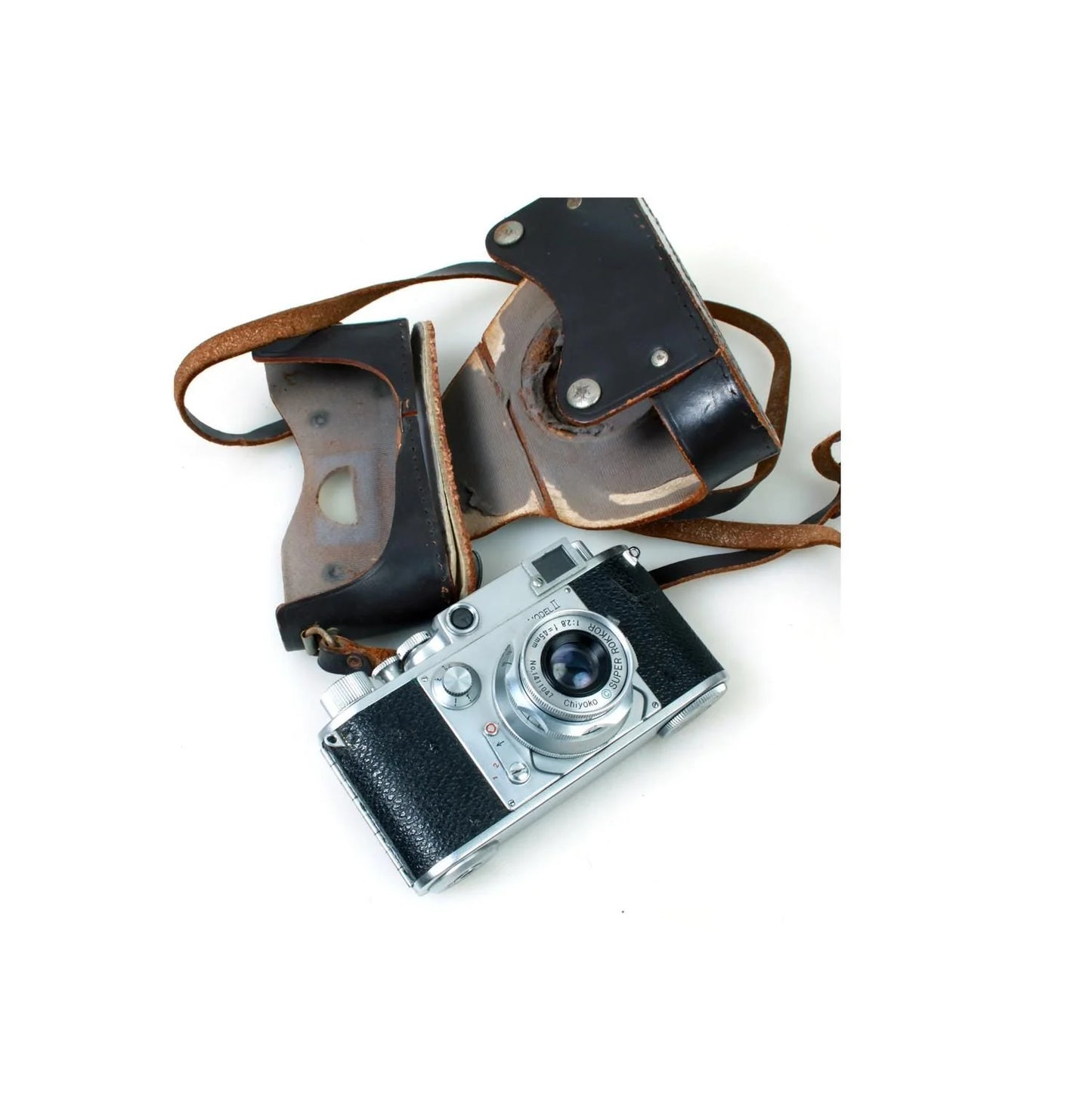 Minolta 35 Model II Rangefinder Film Super Rokkor 45mm F2.8 Lens in Case