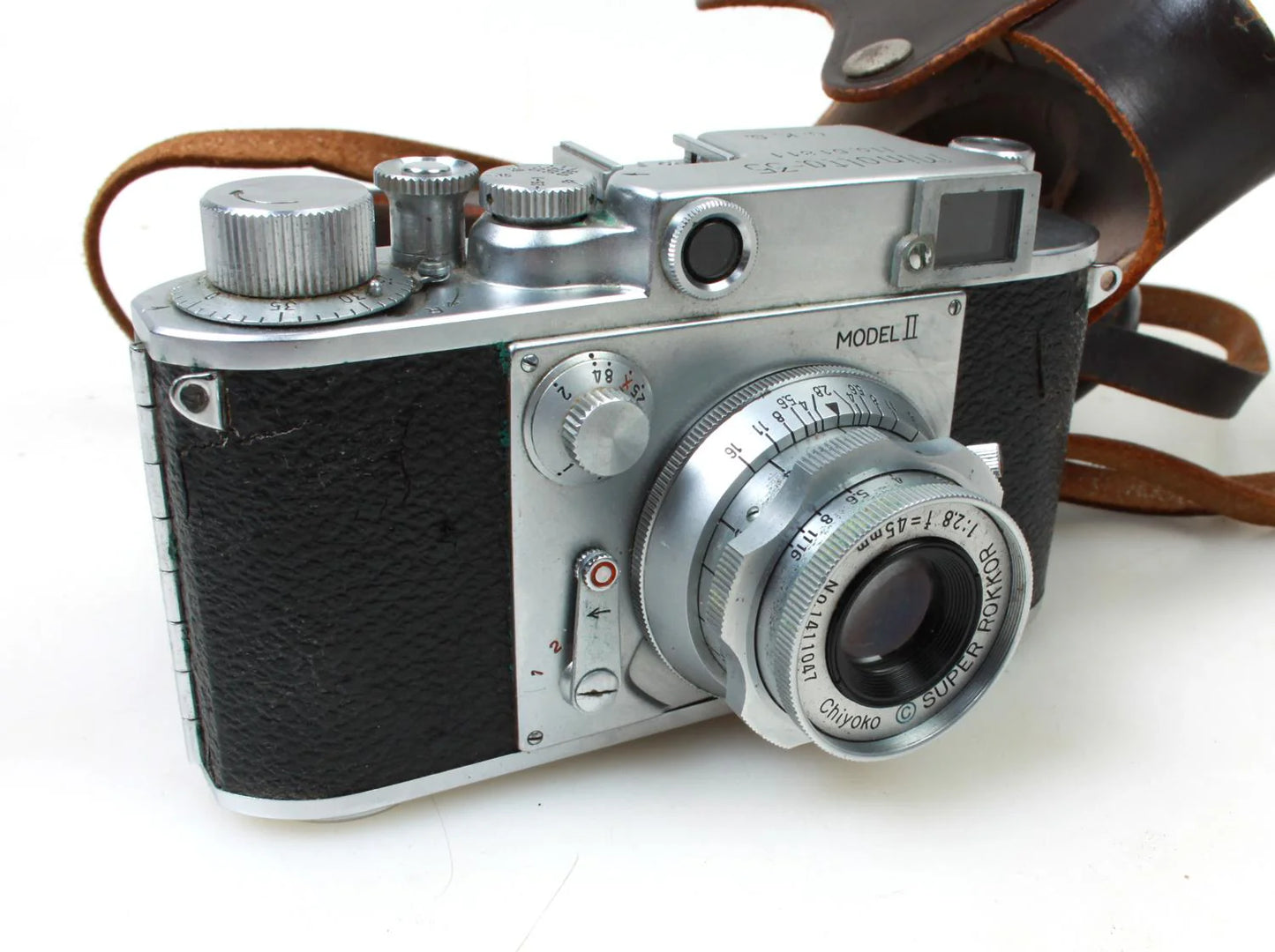 Minolta 35 Model II Rangefinder Film Super Rokkor 45mm F2.8 Lens in Case