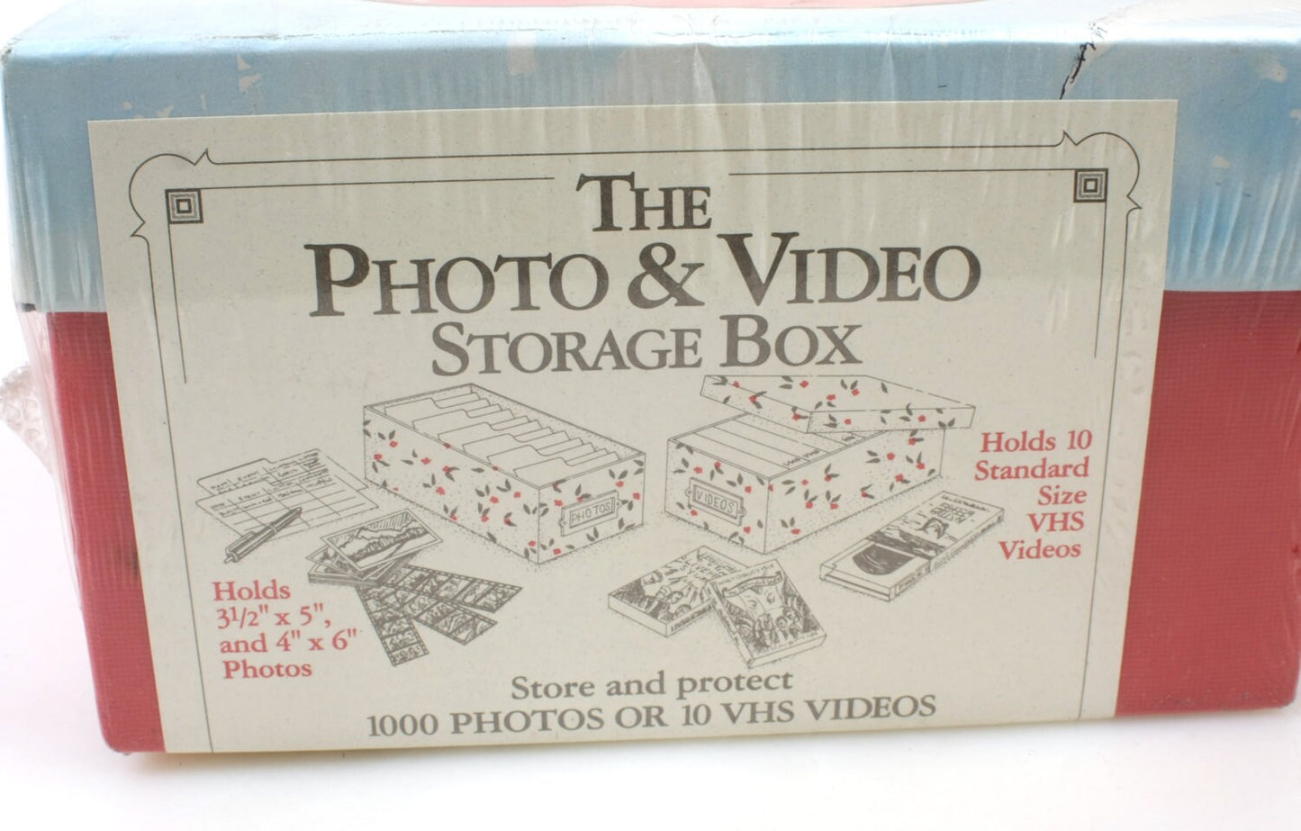 Santa in Chimney Storage Box, 4x6 Photos & VHS Tapes
