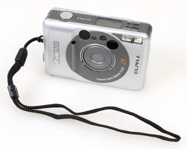 Canon ELPH Jr Point + Shoot Film Camera w/26mm Lens & Case, Silver