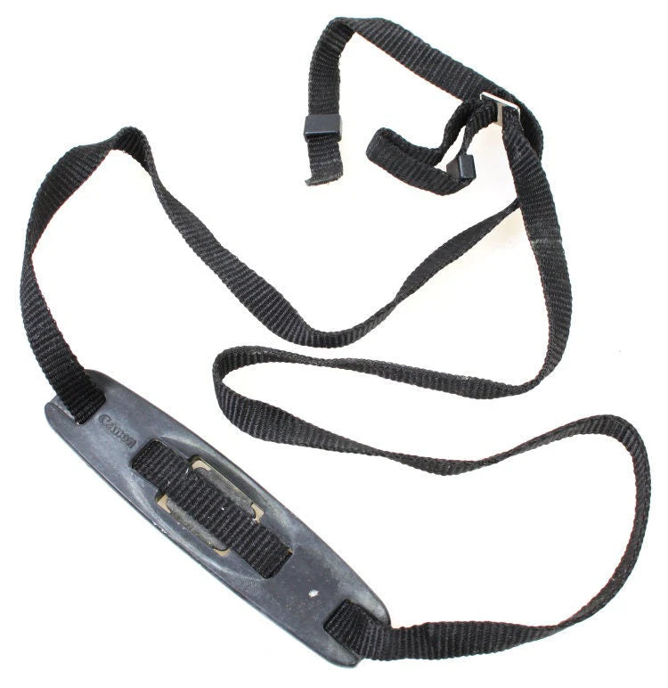 Vintage Black Canon Original Strap with Rubber Neck Pad