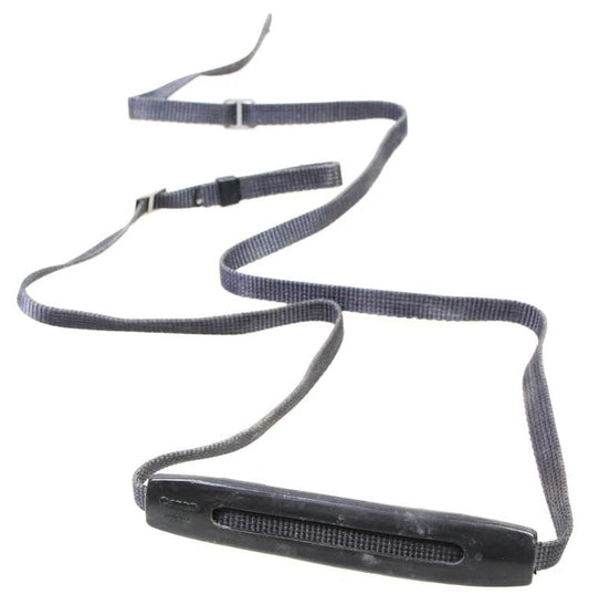 Vintage 1960s Black Woven Fabric Heavy Duty Canon Neck Strap with Neck Pad
