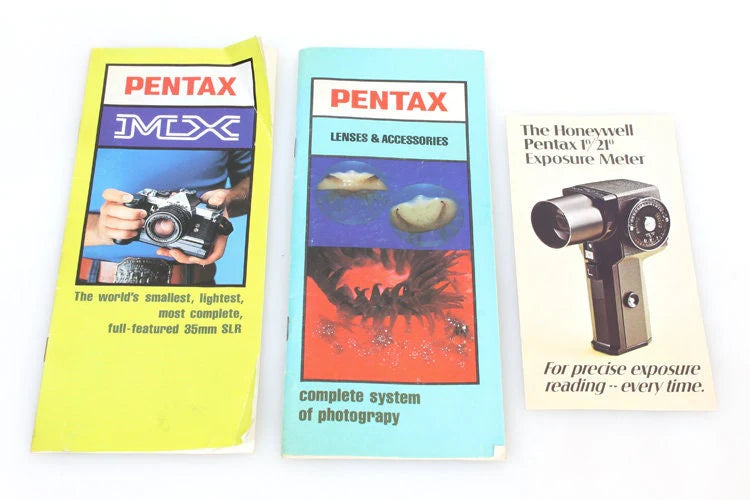 Pentax MX/Body/Lenses/Meter Brochures Set of 3