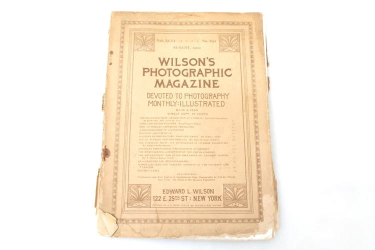 Wilsons Photographic Magazine Devoted to Photography Monthly Illustrated VOL XLVI NO 632 (August 1909)