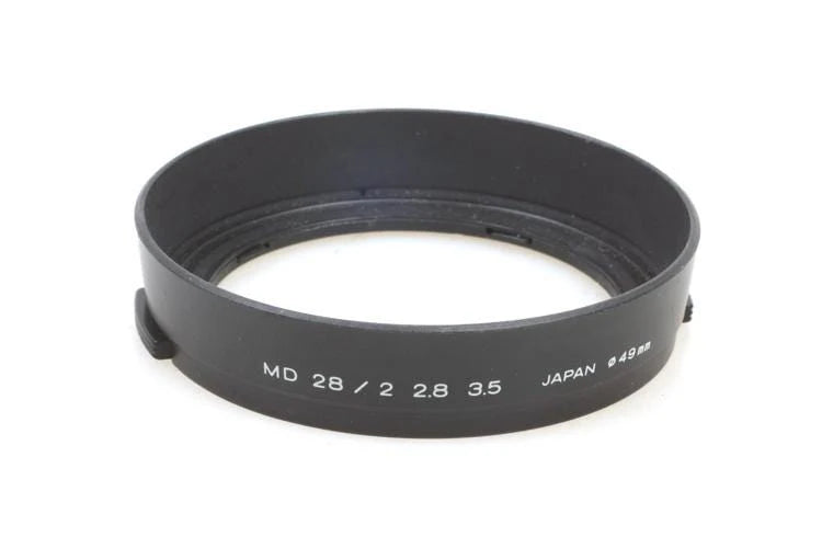 MD 28 / 2 2.8 3.5 49mm Minolta Plastic Lens Hood