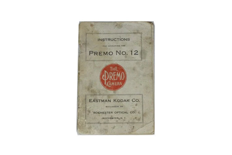 Premo No. 12 Kodak Instruction Book Photographica Successor to Rochester Optical