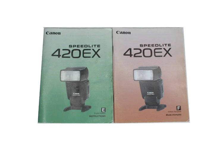 Speedlite Flash 420 EX Canon Manual Guide Instructions English & French Set of 2