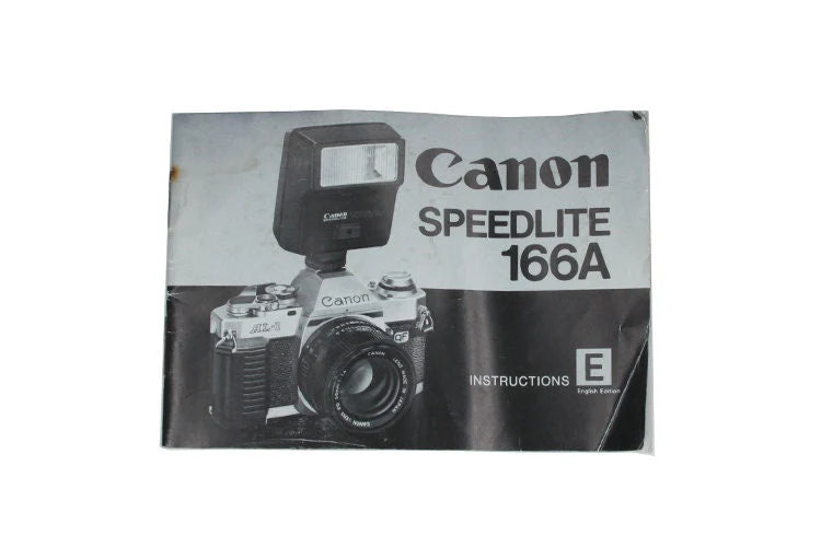 Speedlite 166A Canon Instruction Book