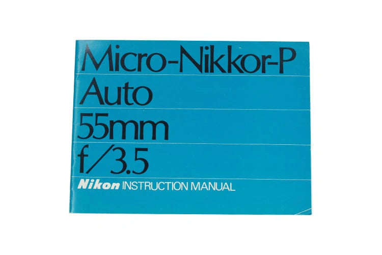 55MM F3.5 Micro-Nikkor-P Nikon Instruction Book