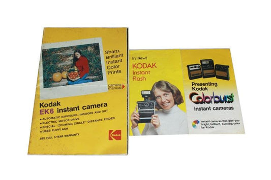 Set of 3 Vintage Brochures EK6 Instant Camera + Instant Flash + Colorburst