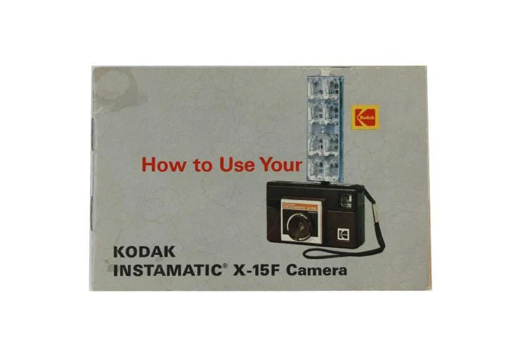 Instamatic X-15F Camera Manual Vintage