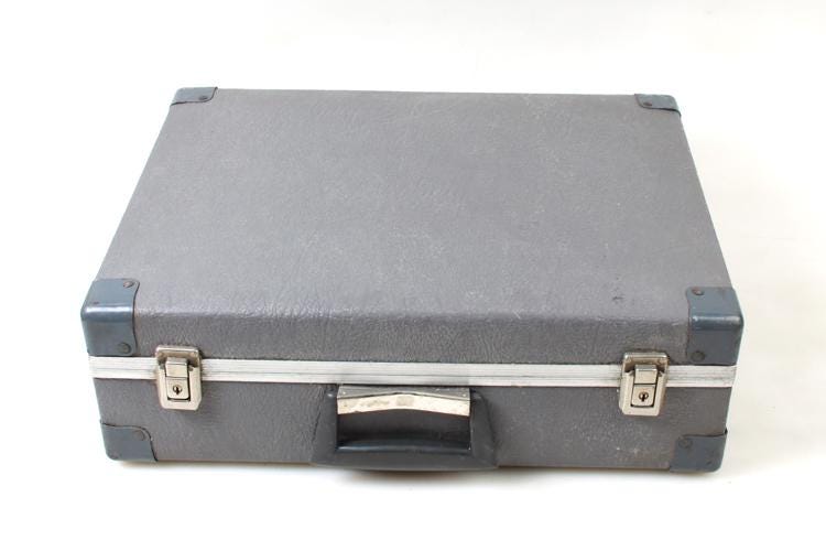 Camera Case Gray Hard Sided 1970s