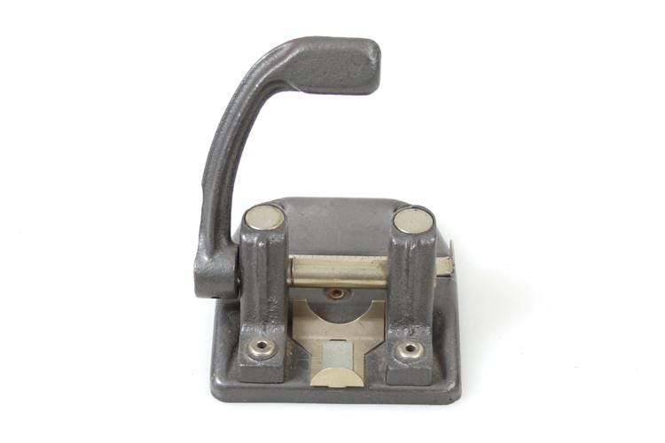 Heavy Duty Master Products Adjustable Paper Hole Punch 2 Hole Vintage