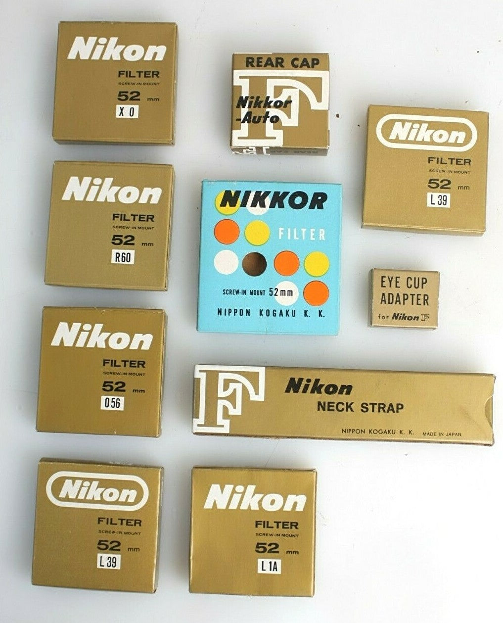 Nikon Lot of 10 Vintage  Misc. Part Boxes