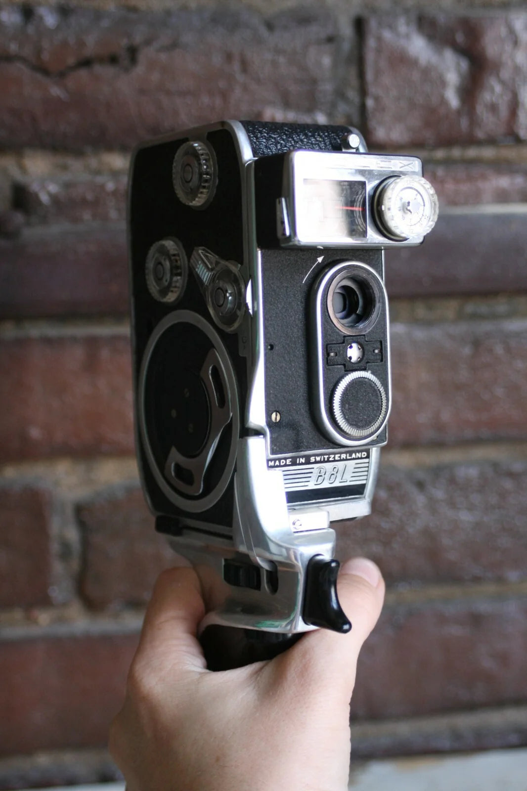Paillard Bolex B-8L 8mm Movie Camera w/ Cine Lens & Pistol Grip