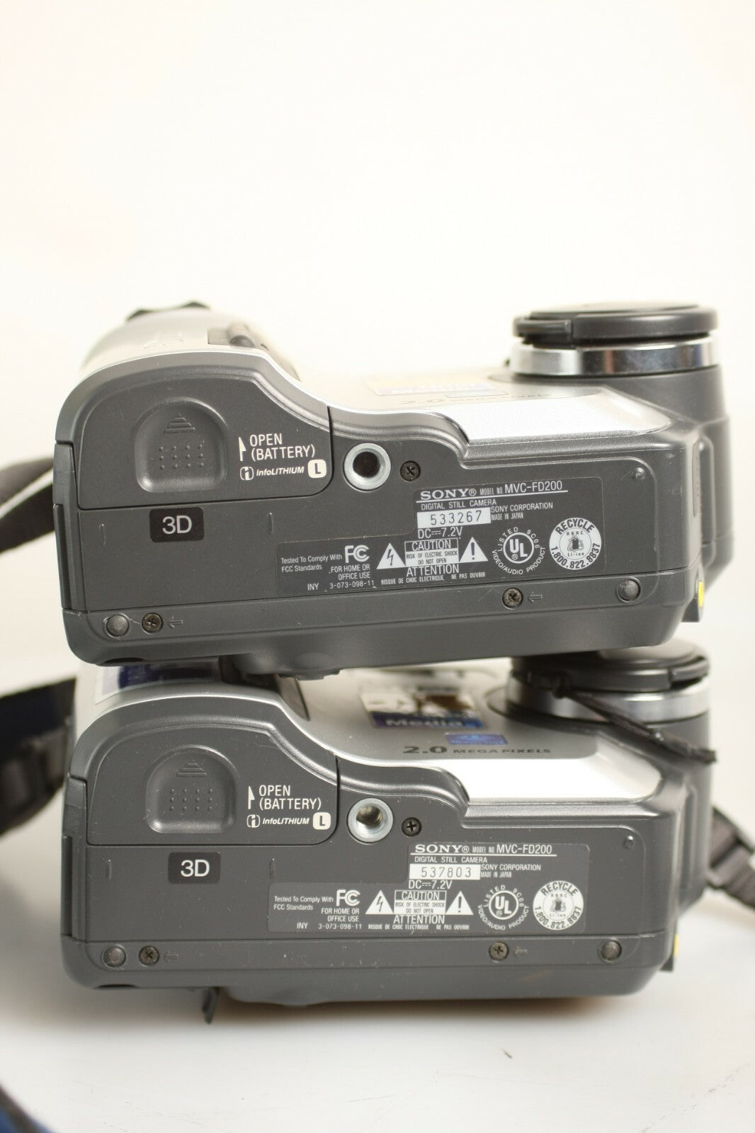 Sony MVC-FD200 FD Mavica Digital Cameras - Set of 2 PARTS